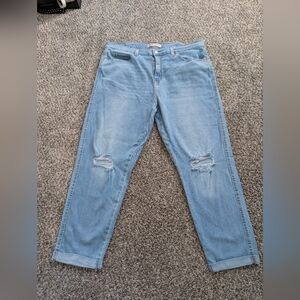 Casual Light Blue Boyfriend Jeans